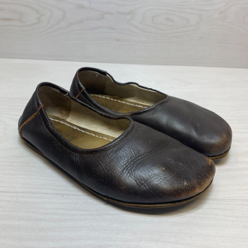 Earthing Harmony Slip On Shoes Women's Size 11 Brown Leather Barefoot Grounding